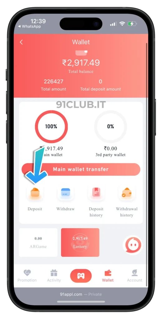 91-club-deposit-icon